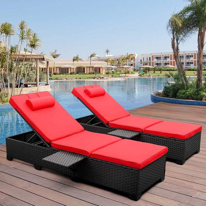 Double Sleeper Lounger In Wicker/Rattan. - Image 2